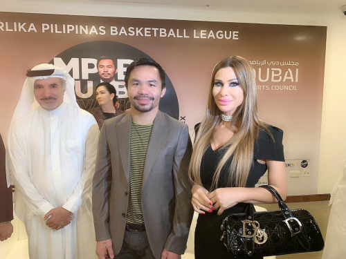 Manny Pacquiao in Dubai for A Maharlika Pilipinas Basketball League (MPBL)